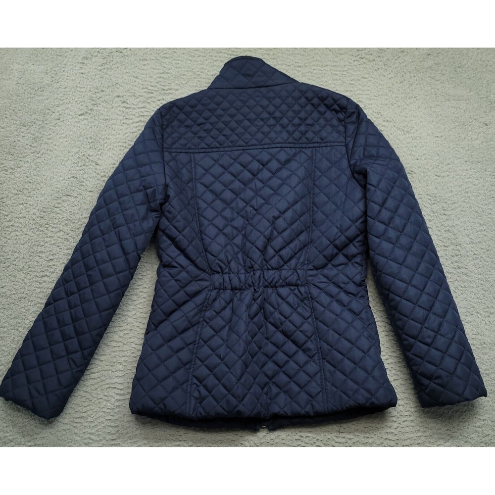 SO Girls Youth 16 Quilted Puffy Jacket Navy Blue Zip Pockets Kohls - Picture 2 of 6